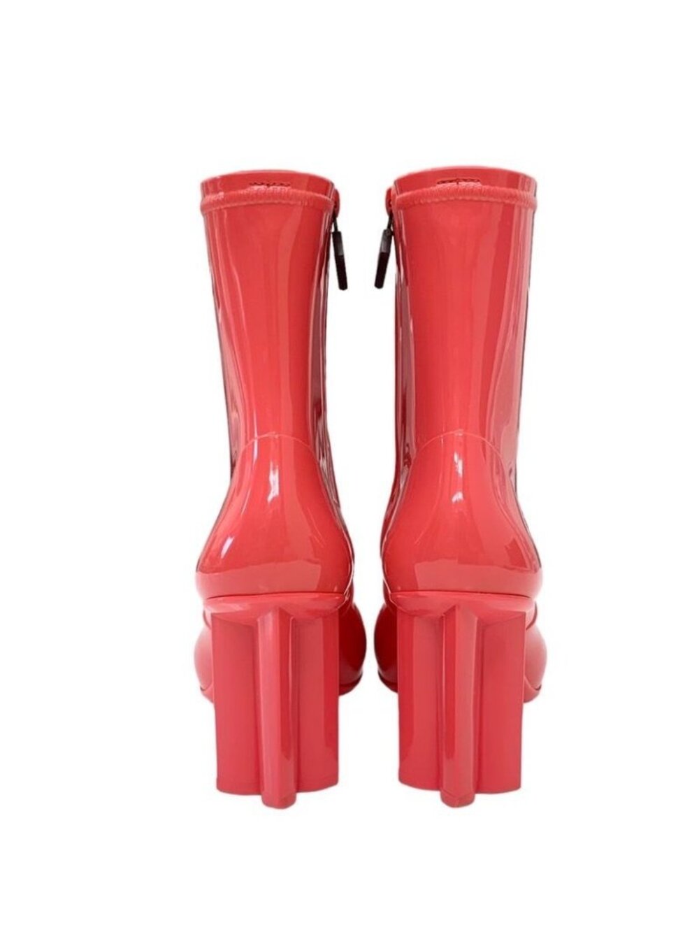 Louis Vuitton Boots Short Rain Silhouette Line Monogram Rubber Pink - Picture 5 of 10